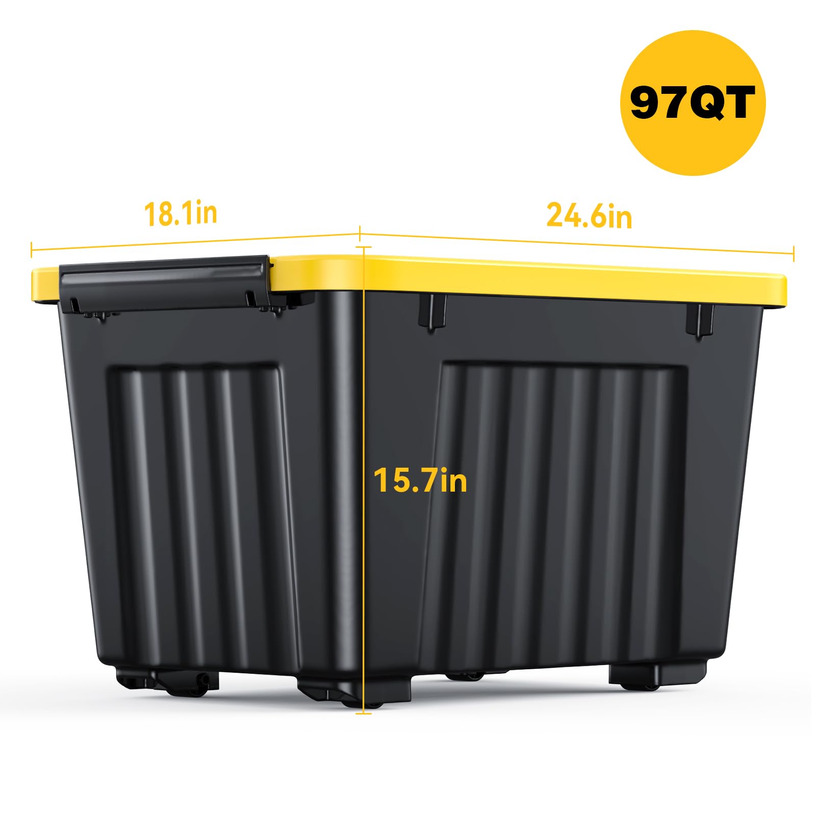 Amazon｜Nazhura 97クォート プラスチック収納ボックス 積み重ね可能